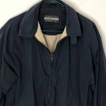 Vtg Members Only Jacket Coat Mens Size Medium Blue Long Full Zip Interior Pocket - £17.68 GBP