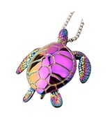 Ineffable Sea Turtle Pendant Chain Stainless Steel Jewelry - £41.46 GBP