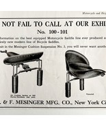 H And F Mesinger Saddle Seats 1925 Advertisement Bicycle And Motorcycle ... - $545.74 MXN