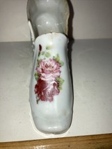 Vintage white shoes with roses made in Germany - £15.32 GBP