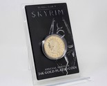 The Elder Scrolls V Skyrim 24k Gold Plated Septim Coin w/ Case Figure On... - $23.04