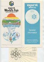 Spokane Washington EXPO 74 World&#39;s Fair Brochures and Reservation Request - £17.11 GBP