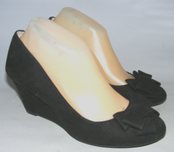 Jessica Simpson JS Sheryl Woman&#39;s Size 8.5/ 39.5 Black Fabric Wedge Pumps Shoes - £16.41 GBP