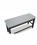 Homeworks Gray Upholstered Counter Height Storage Dining Bench - $159.00