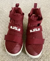 Youth Team Red Lebron Soldier 10 High Top Sneakers Sz. 3.5Y Youth NICE/SANITIZED - £32.24 GBP