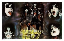 KISS 1977 RETAIL GROUP PHOTO 11x17 POSTER ACE FREHLEY GENE SIMMONS PAUL ... - $11.20