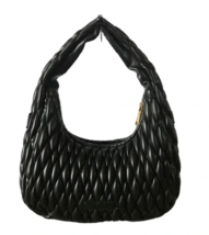 Black Color Milie Bianco Quilted Shoulder Bag - $120.00