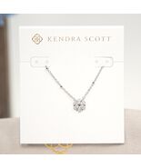Kendra Scott CZ Snowflake Mylah Rhodium Plate Short Pendant Station Neck... - $63.86