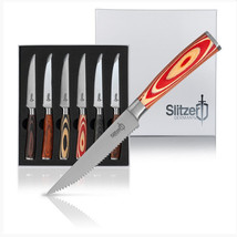 Maxam Slitzer Germany 6-Piece 9  Steak Knives Set - $42.56
