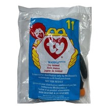 Waddle The Penguin #11 McDonald&#39;s Ty Teenie Beanie Baby 1998 Happy Meal New - £6.28 GBP