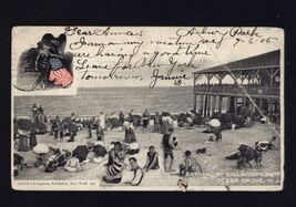 1905 Bathing at LILLAGORES OCEAN GROVE N.J. * posted to Lerado OH?  UDB ... - $5.50