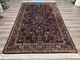 5.9 x 9 Karastan Rug Red Sarouk #785 Wool Rug 700 Series Vintage Oriental Carpet - £1,547.76 GBP