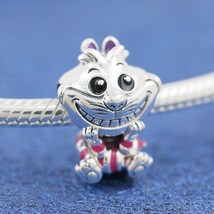 925 Sterling Silver Disney Alice in Wonderland Cheshire Cat Charm Moments Charm - £13.40 GBP
