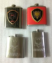 New Albania National Country Flag unused Stainless Steel 4 model Hip Drink Flask - £12.06 GBP