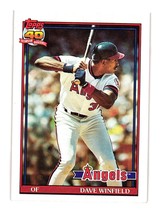 1991 Topps #630 Dave Winfield California Angels - £1.57 GBP