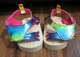 Build A Bear Workshop Rainbow Sandals Clogs - $10.93