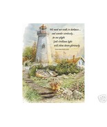 Lighthouse Boat with Verse Orpinas 8 x 10 Print - $108.01 MXN
