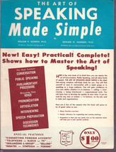 The Art Of Speaking Made Simple 1954 Master The Art Of Speaking Book - £3.99 GBP