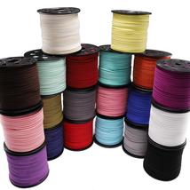 2.5 mm Flat Faux Suede Braided Cord Korean Velvet Leather, 10m lot - £3.35 GBP