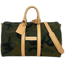 Louis Vuitton Supreme Camouflage Canvas Leather Nume Travel Bag - £3,633.33 GBP