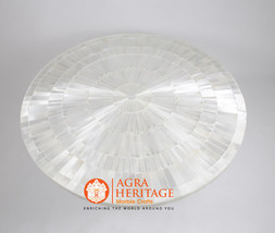 Selenite Stone Top Coffee Table Luxury Selenite Gemstone Inlay Outdoor Table Top - £340.58 GBP+