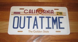 Back To The Future Movie License Plate California OUTATIME Delorean Prop... - $13.99