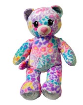 Build a Bear 17&quot; Leopard Cheetah Sparkle Rainbow Friends Colorful Pastel... - £11.16 GBP