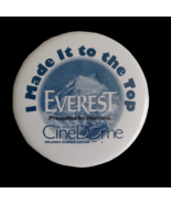 I Made It To The Top of Everest Button Pin Pinback  Blue White - $6.10