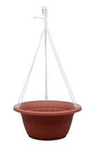 Greenbrier Hanging Garden Planter Plastic Terra-cotta Basket 11Dx18”H-Ne... - £7.79 GBP