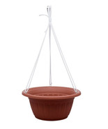 Greenbrier Hanging Garden Planter Plastic Terra-cotta Basket 11Dx18”H-Ne... - £7.69 GBP