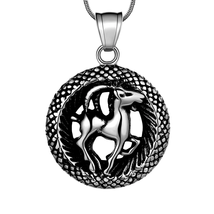 Jewmon Capricorn Necklace Zodiac Star Sign round Coin Disc Pendant Horoscope Jew - $35.73+