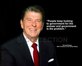 Ronald Reagan &quot;People Keep Looking To The...&quot; Quote Photo Various Sizes - £3.87 GBP+