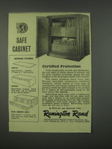 1949 Remington Rand Safe-Cabinet Ad - Certified protection - $18.49