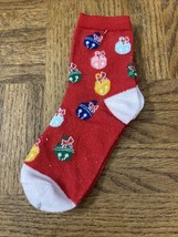 Kids Red Christmas Ornament Socks - £8.60 GBP