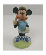 Vintage Disney Mickey Mouse Playing Tennis Porcelain Ceramic Figurine Korea - £7.56 GBP
