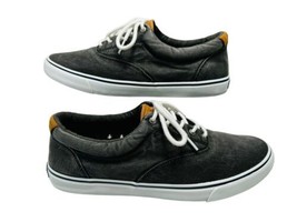 Sperry Striper II Cvo Salt Washed Black Mens Sneakers Size 16 Wide Sts22513 - £7.95 GBP