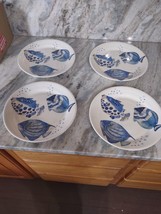 Pier 1 Set Of 4 Plastic 10&quot; Fishes Dinner Plates Brand New-SHIPS N 24 HOURS - £77.48 GBP