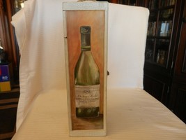 Chateau Merlot Single Wine Bottle Storage Box  Antique White Finish - £32.07 GBP