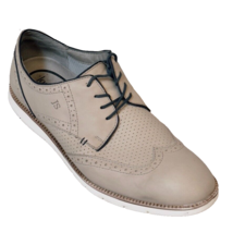 Men Shoes JOSEF SEIBEL Taupe Leather Wingtip Oxford Derby Size  Eu 45 US 11.5 - £35.85 GBP