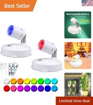 Modern Rechargeable Wireless Spotlights with Remote Control - 16 Color O... - $607.16 MXN