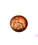 1906 Great Britain One Penny King George V Large Cent England bronze coin - $130.77 MXN