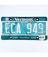 2019 United States Vermont Green Mountain Passenger License Plate ECA 949 - $24.42 CAD
