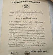 1956 1959 Reserve Commissioned Officer First/Second Lieutenant Papers W/... - $98.99