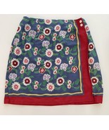 Blair 220 Hickory Cotton Size A Line Wrap Skirt Button Closure Size Large - $297.75 MXN