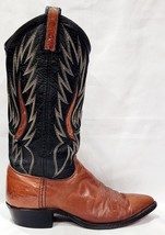 Dan Post BLACK BROWN/TAN Boot Cowboy Western Leather Pull On Ride Men 7.... - $1,479.04 MXN