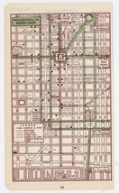 1951 Original Vintage Map Of Philadelphia Pennsylvania Downtown Business Center - £16.91 GBP
