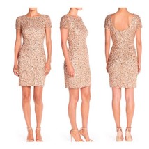 NEW with Tags Adrianna Papell Sequin Beaded Dress Antique Rose Prom Form... - $931.14 MXN