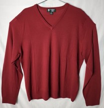 Brooks Brothers Men XL Country Club Saxxon Red Wool Sweater - £38.32 GBP