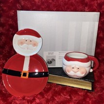 Vintage New Department 56 Santa Claus Snack Set 4oz Cup Cookies &amp; Milk F... - £16.39 GBP
