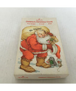 Vintage empty box Hallmark Children&#39;s Christmas cards Santa graphics on box - $27.16 CAD